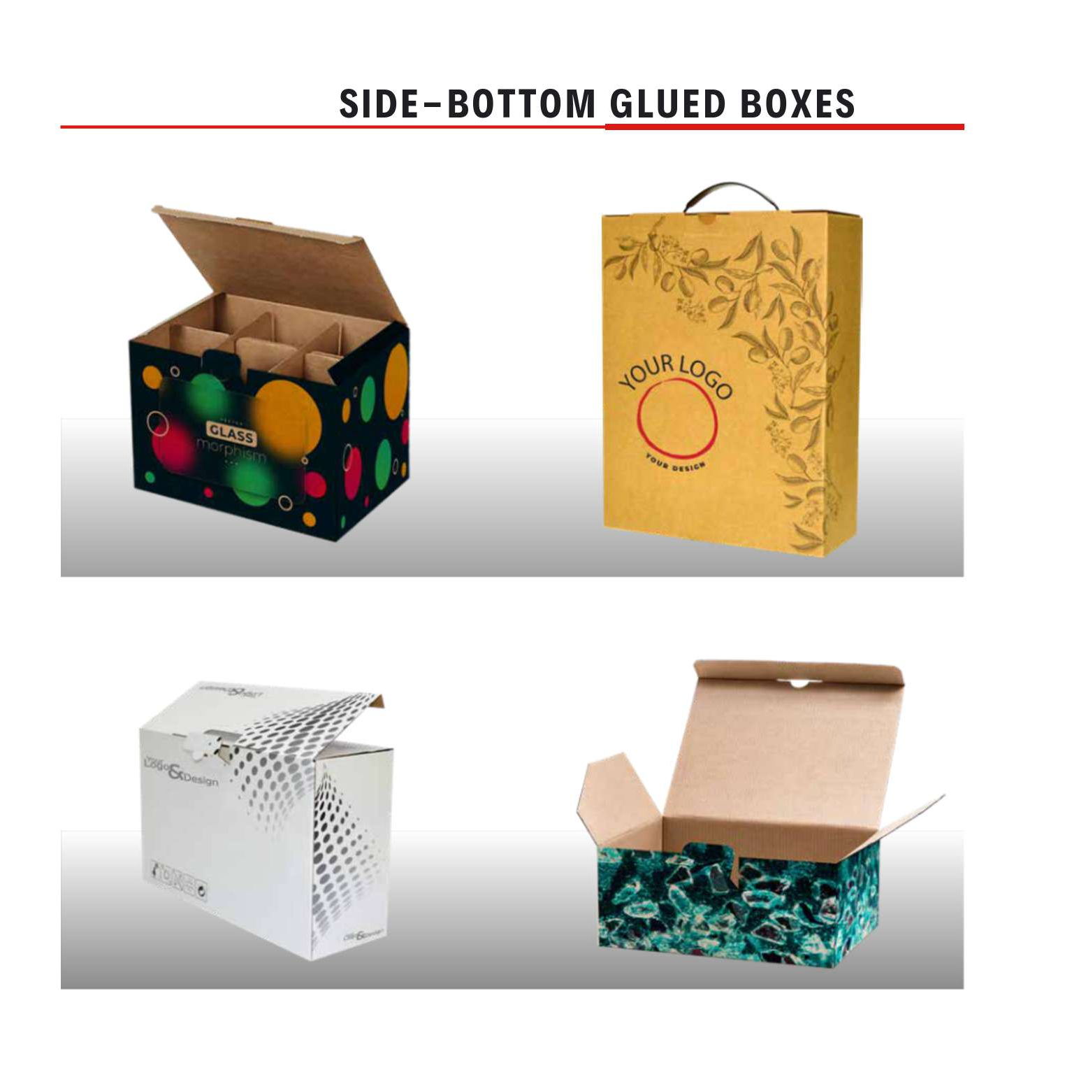 side bottom glued boxes